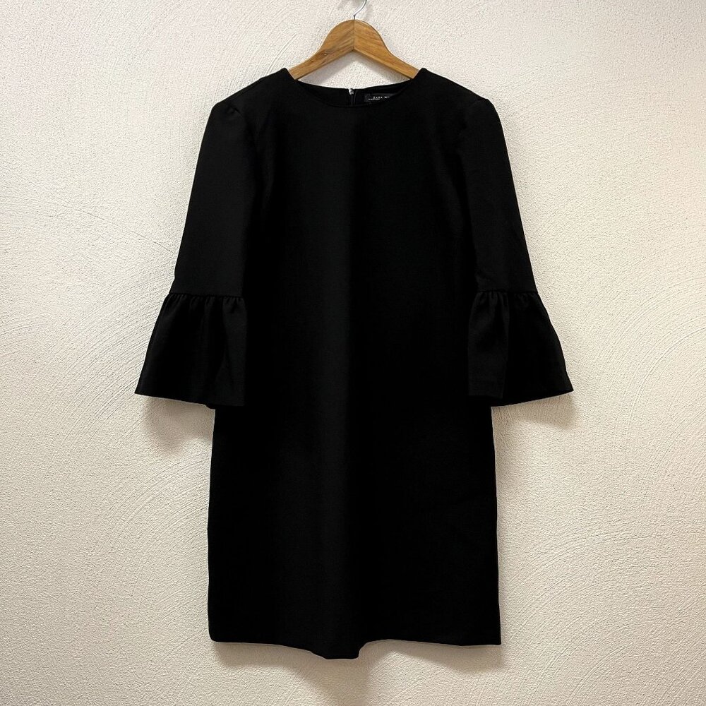 NWT Zara Woman Black Dress w/ Puffy Sleeves sz Medium